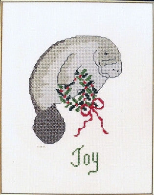The Christmas Manatee Cross Stitch Pattern