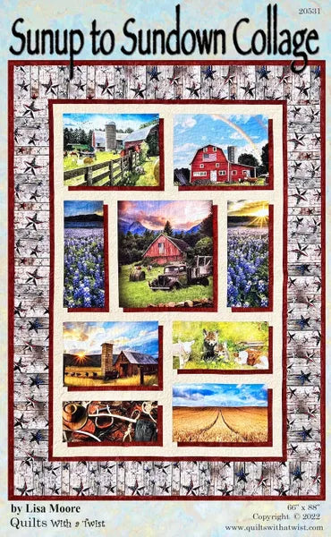 Sunup to Sundown Collage Quilt Pattern