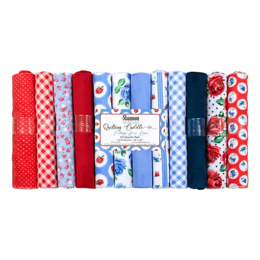 Quilting Cuddle Fat Quarter Pack Cottage Rose Lane Blue Bonnet