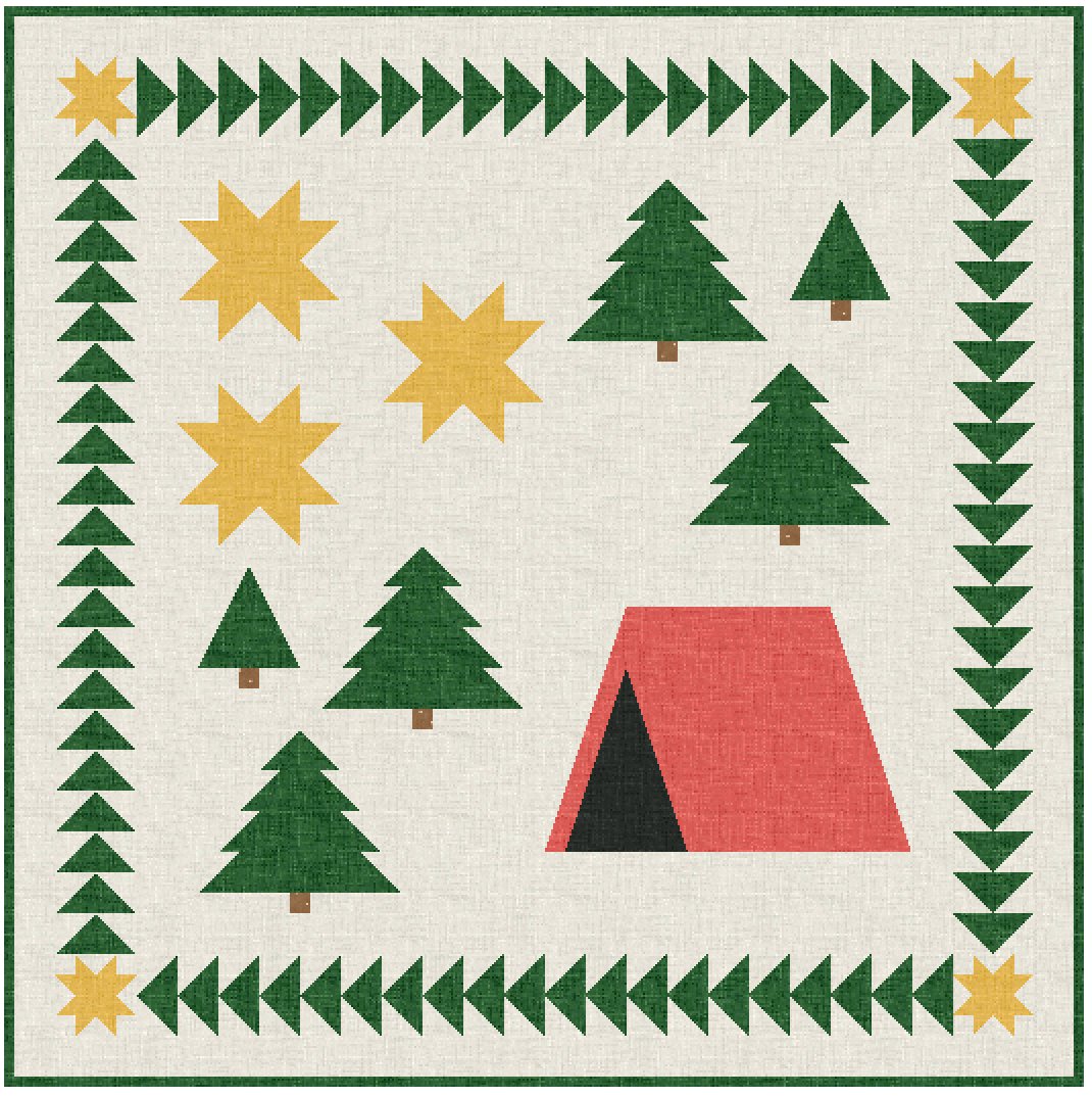 Woodland Camping Adventure Quilt Kit