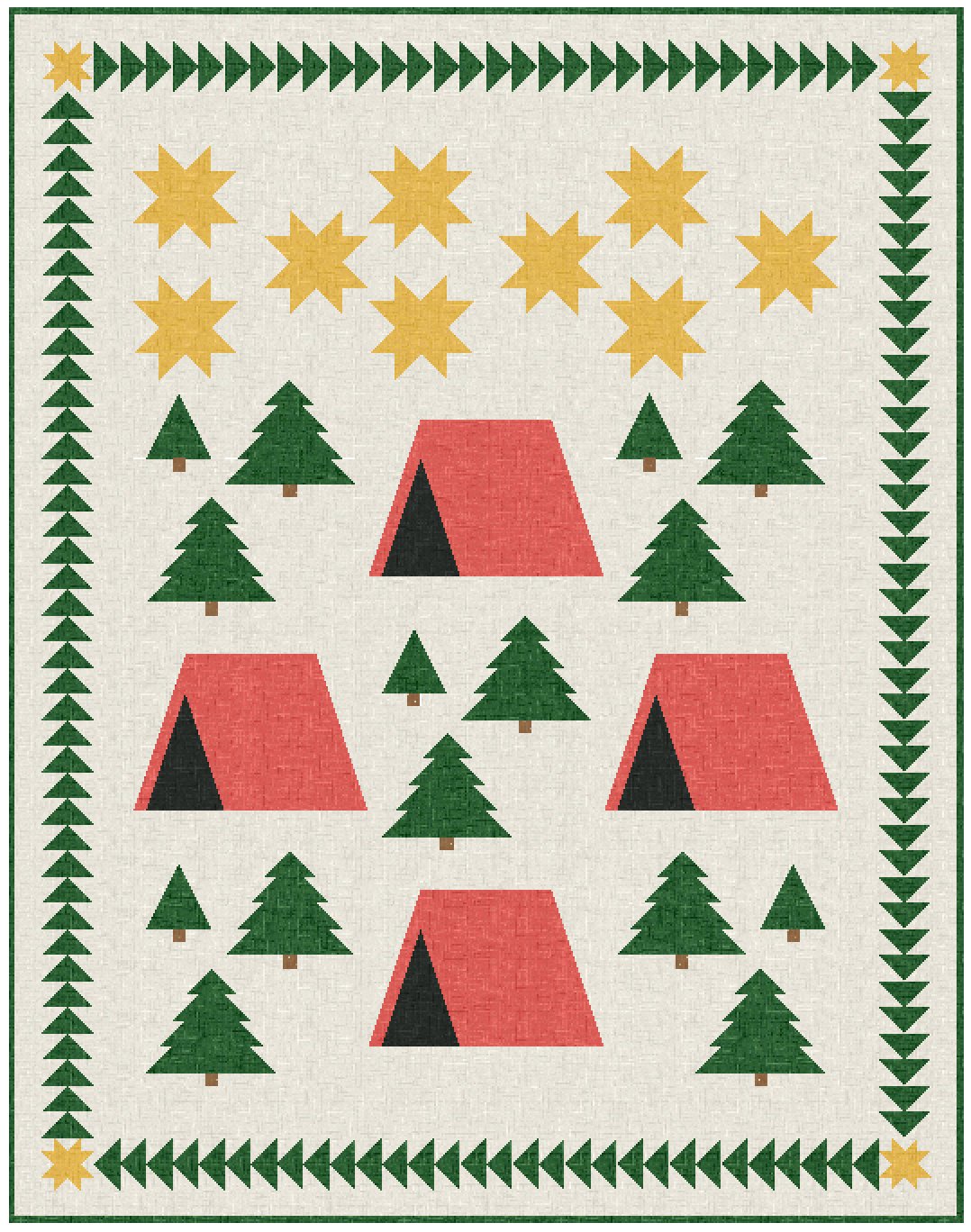 Woodland Camping Adventure Quilt Pattern - Paper Print Version